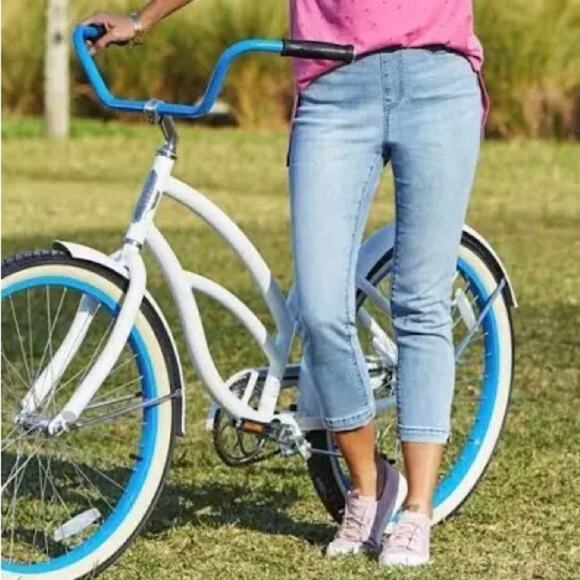 DG2 by Diane Gilman New Classic Stretch Split Hem Pull-On Capri Pants Chamber MT - Picture 1 of 9